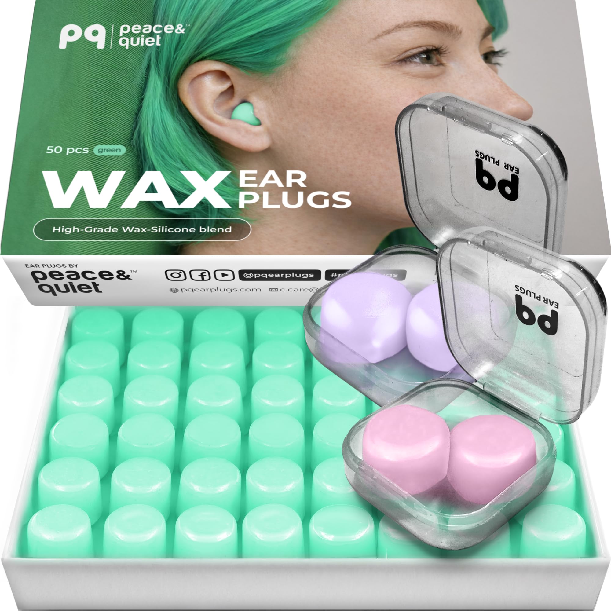 Peace&Quiet Wax Ear Plugs - Block Noise & Sleep Better -13