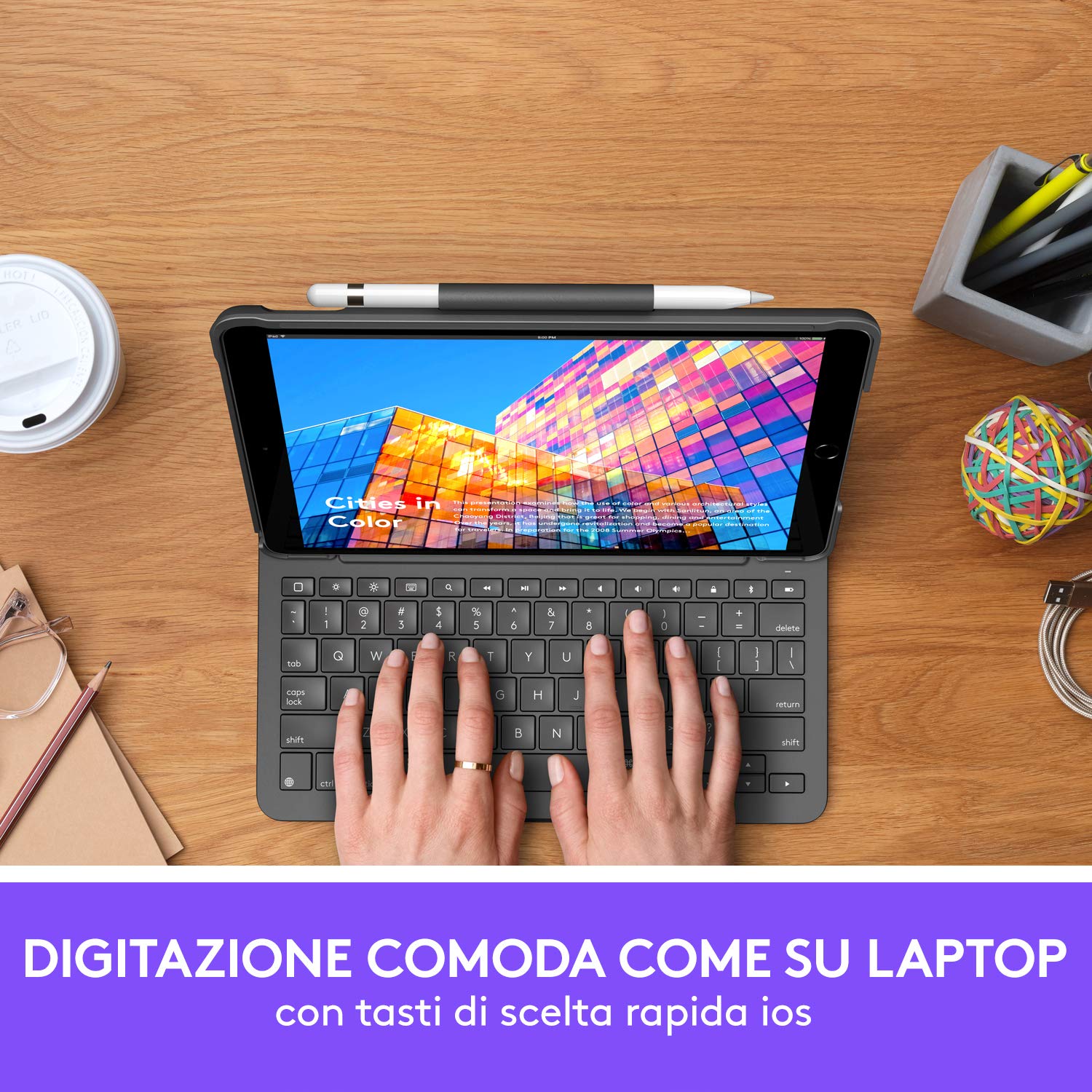 Logitech Custodia con tastiera iPad Air