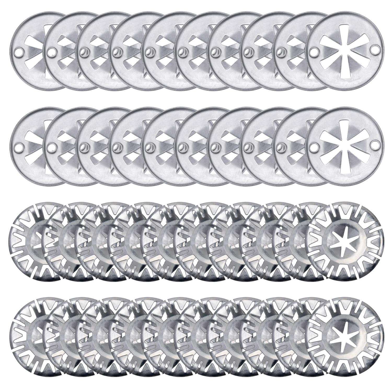 Xynovate 40 PCS Klemmscheiben, 30mm Hitzeschutzblech Reparatursatz, Metall Star Befestigung Hitzeblech, zur Befestigung von Clips Hitzeschildern Unter der Haube für VW, Verschiedene Autos