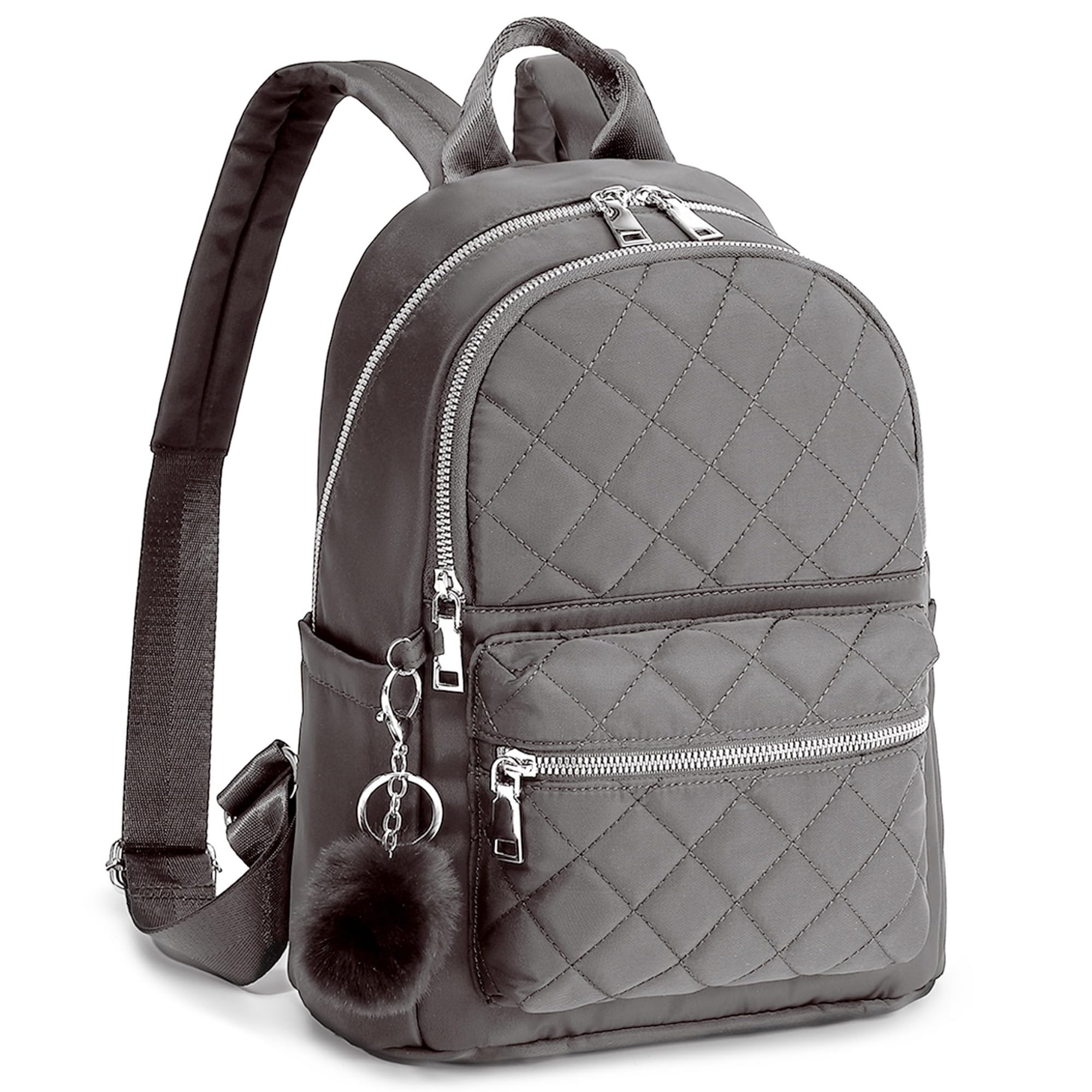 TANTOMI Mini Backpack Purse for Women Lightweight Small Backpack Purse Travel bookbag with Pom