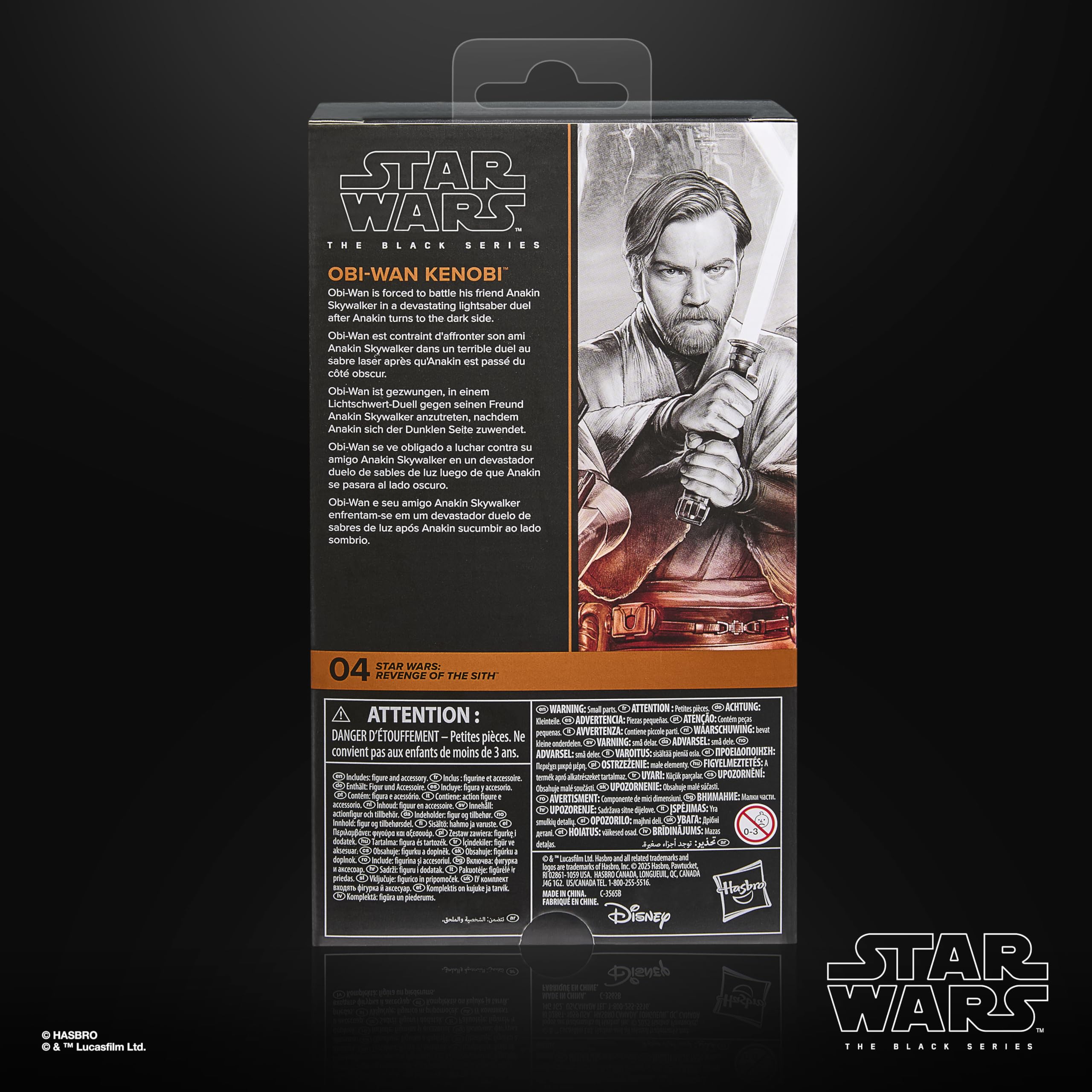 Star Wars Hasbro The Black Series, Obi-Wan Kenobi, action figure collezionabili premium ispirate alla serie vendetta dei Sith, da 15 cm