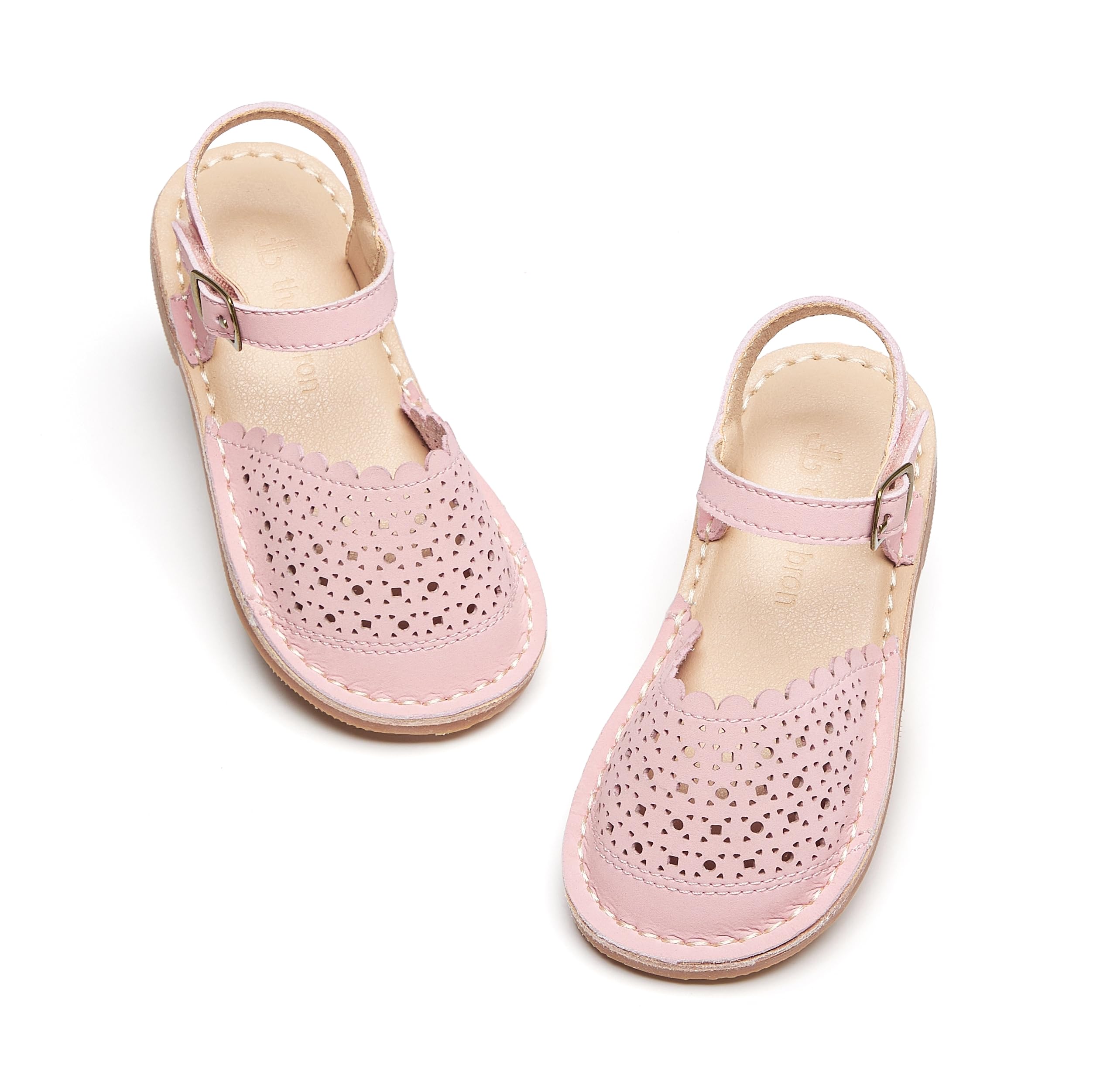 THEE BRON Toddler Girls Espadrilles Sandals Hollow Out Rustic Dress Shoes