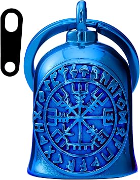 Motorcycle Viking Bell - Motorcycle Angel Bell for Men and Women, Motorcycle Accessories Black Silver