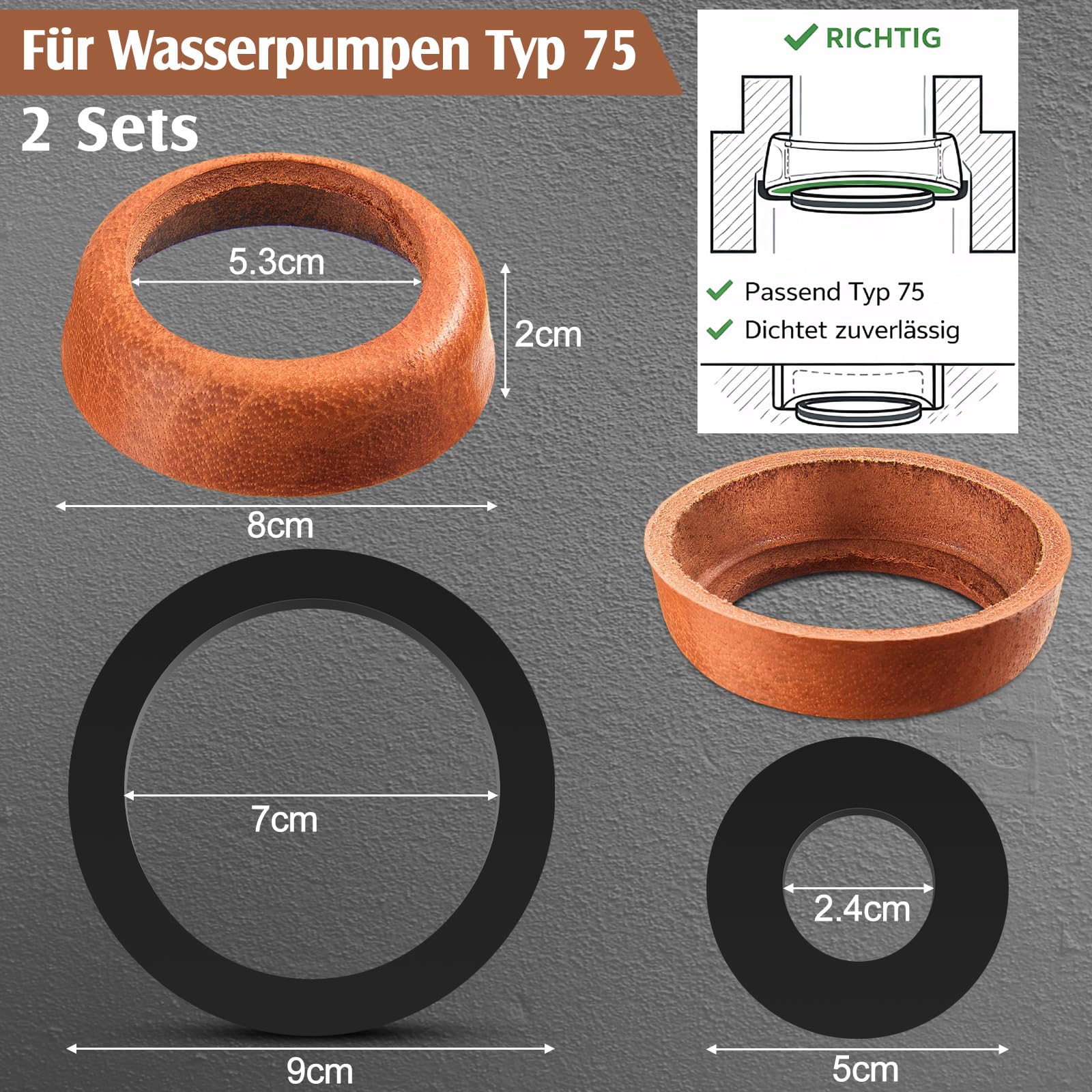 dichtungssatz für handpumpe schwengelpumpe 75 Photect 2 Sets Ersatzteile Leder Typ Ledermanschette und o Ring Dichtung Kolbenmanschette Gartenpumpe Brunnenpumpe Pumpe Dichtung (75,Rindsleder) Baumarkt Drop:120mm Women's Warm Gloves Camping Piani di Clodia,