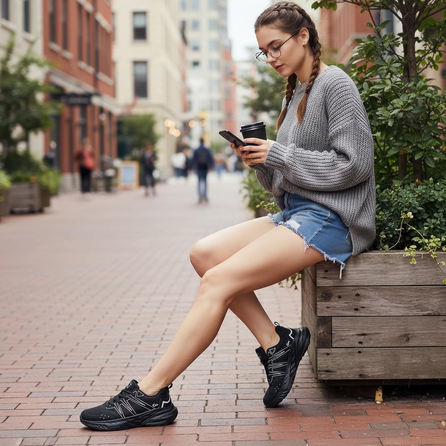 Ablanczoom Womens Sneakers Walking Shoes: Comfortable Breathable Non Slip Shoes for Tennis Gym Workout Casual Athletic - Image 2