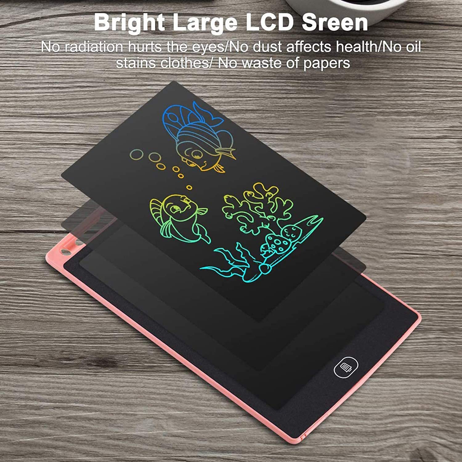 JOEAIS Tavoletta Grafica LCD Scrittura Bambini 8.5 Pollici, Colorato Anti-caduta Elettronica Tavoletta Grafica Lavagna Portatile da Disegno, Regalo per Bambini, Progettista, Studenti