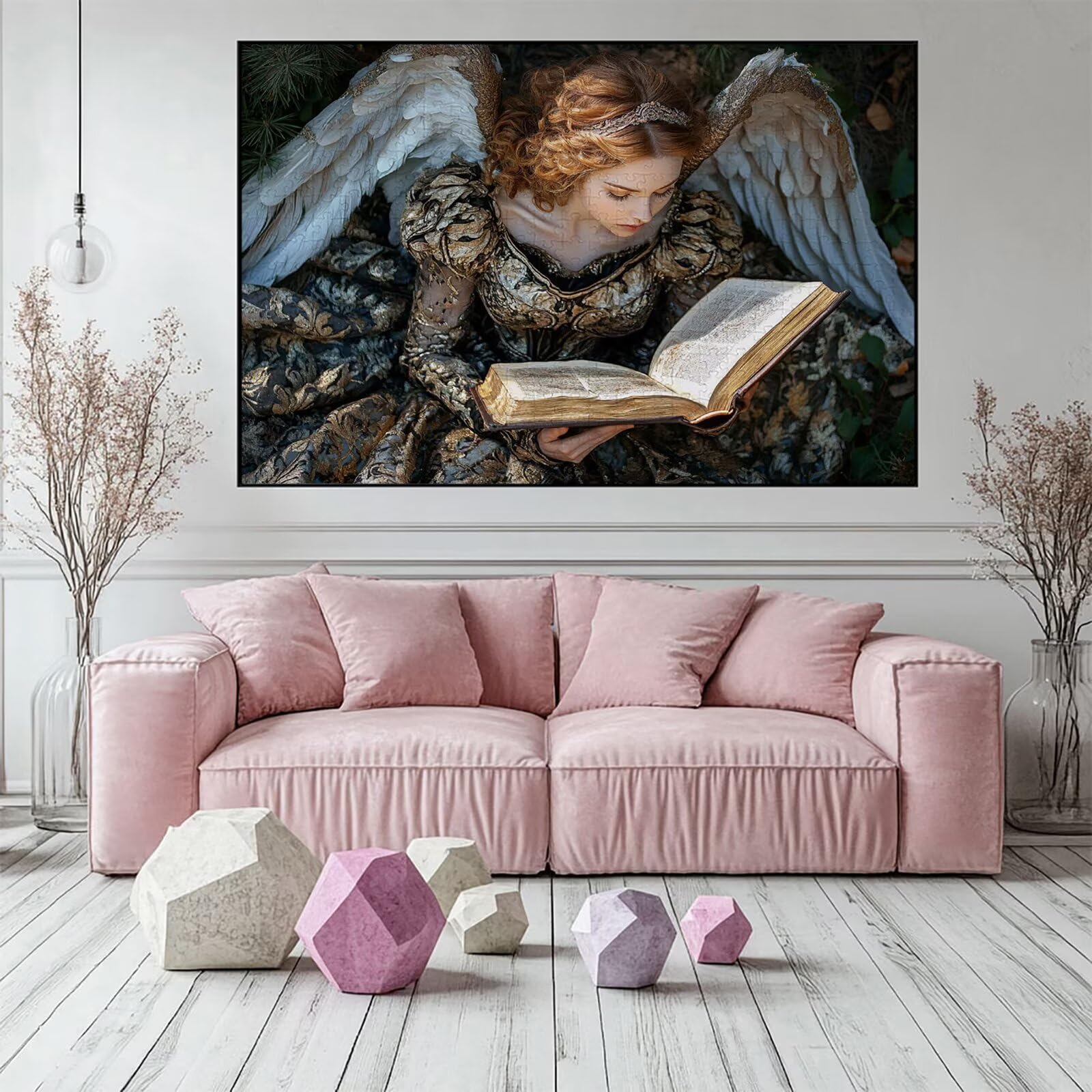 Puzzle 2000 sztuk anioł puzzle dla dorosłych 100 x 70 cm unikalne rzemiosło klasyczne 3D drewniana układanka do rodzinnych gier biznesowych, układanka do samodzielnego wykonania nawet do