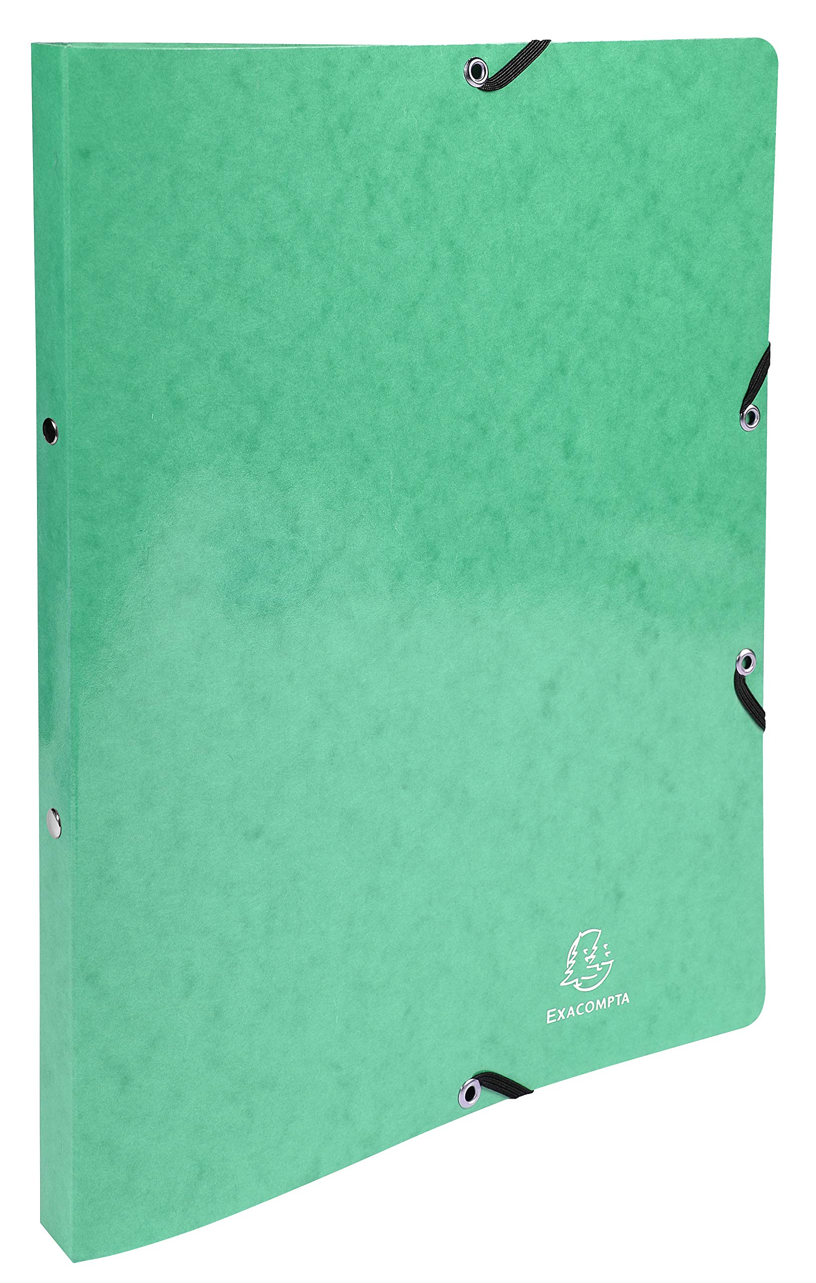 Exacompta - 54829E - Conf. da 20 Raccoglitori in Cartoncino Lustré Lucido 600 g/mq Iderama - Chiusura con Elastici Angolari - 2 Anelli Tondi 15 mm - F.to Esterno 25x32 cm per A4 - 10 Col. Assortiti