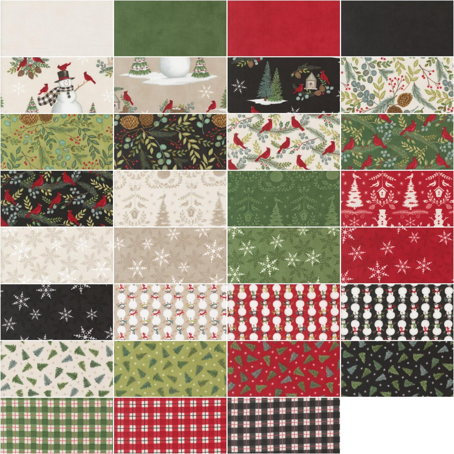 Deb Strain Winter Friends 31 Fat Quarters 1 Panel Moda Fabrics 56130AB