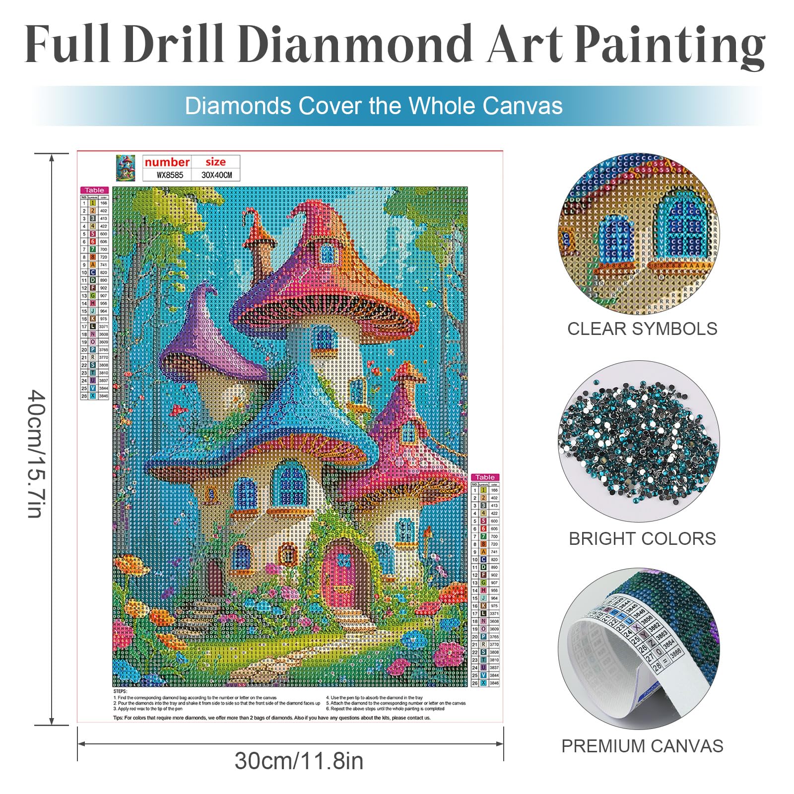 OFRKE Halloween Diamond Painting Kits for Adults,5D Diamond