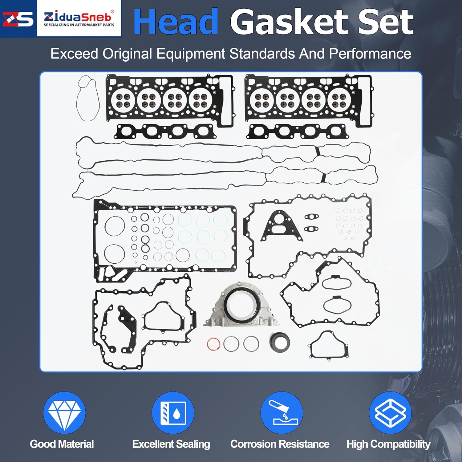 N63 S63 4.4 Engine Overhaul Rebuild Kit Timing Chain Kit Piston Connecting Rod Bearing Head Gaskets Set Fit For BMW 550i 650i 750i 750Li xDrive X5 X6 M6 M8 4.4L V8 2011-2020 11127567765 11317567500