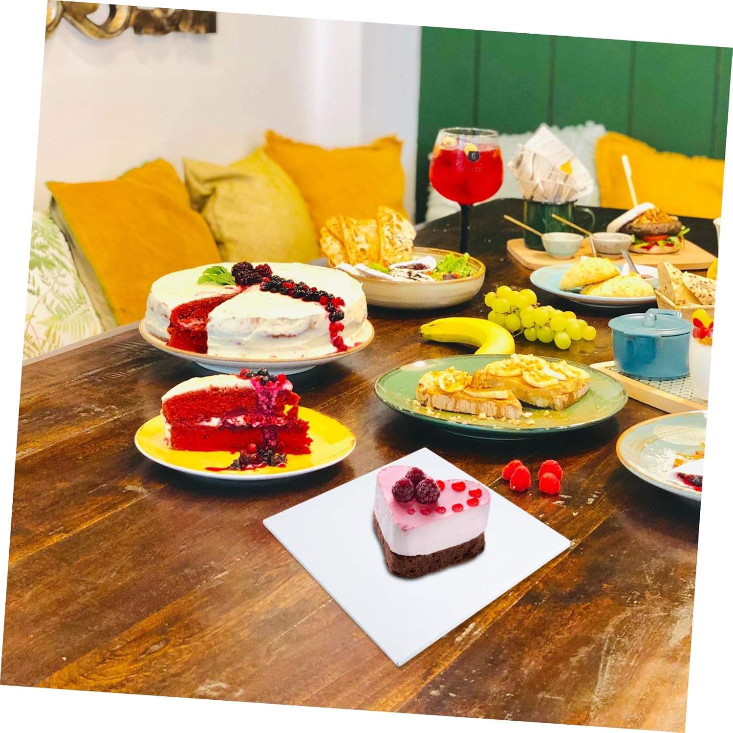 10pcs Heavy Duty White Cake Boards Mousse Cardboard Bases for Pastries for Weddings Parties Celebrations Versatile Baking Trays for Elegant Dessert Presentation