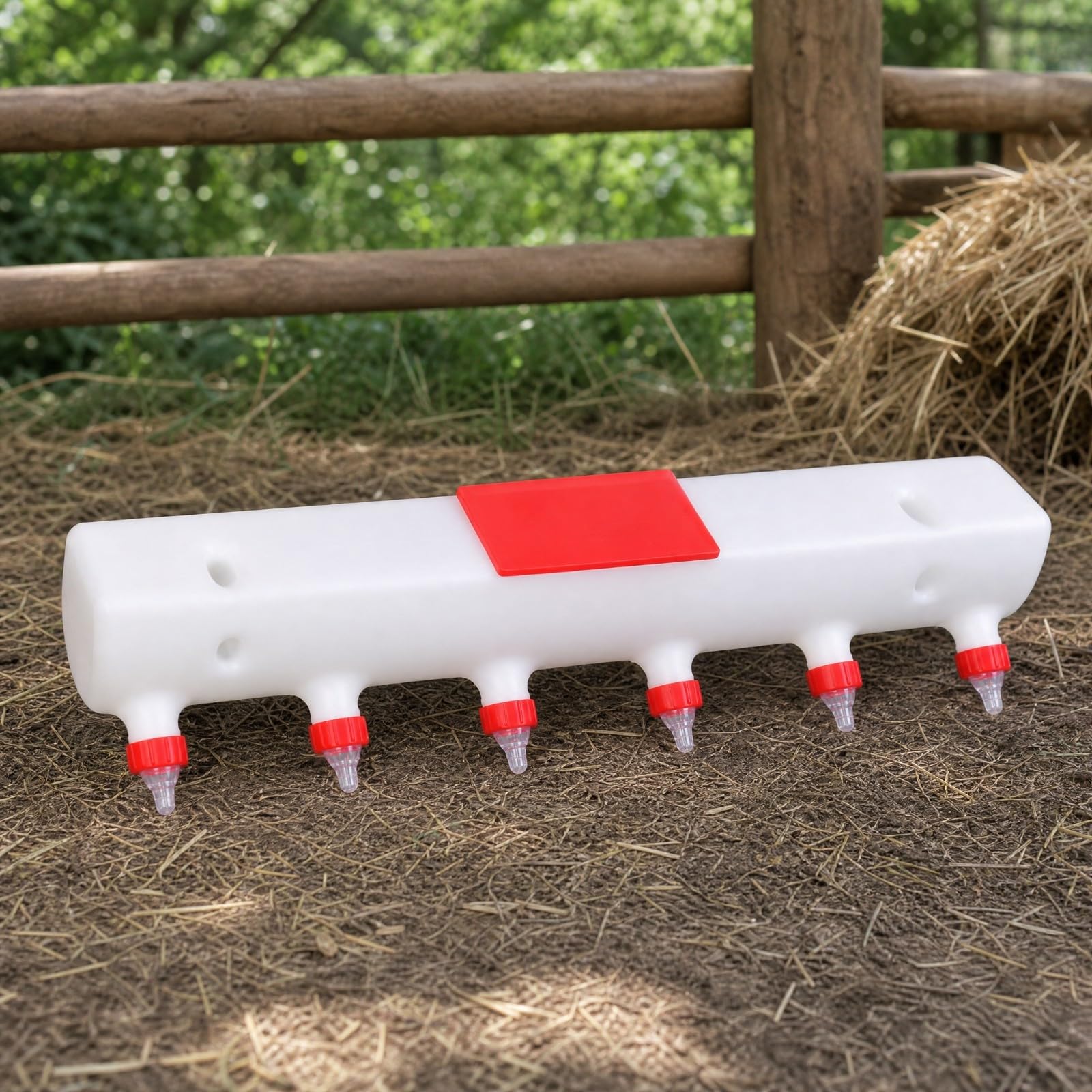 Einseitige Viehmilchtränke Wandmontierbar Jungschwein und Lammtränke mit Saugern Kompakt Tränke für Landwirte, Züchter, Kein