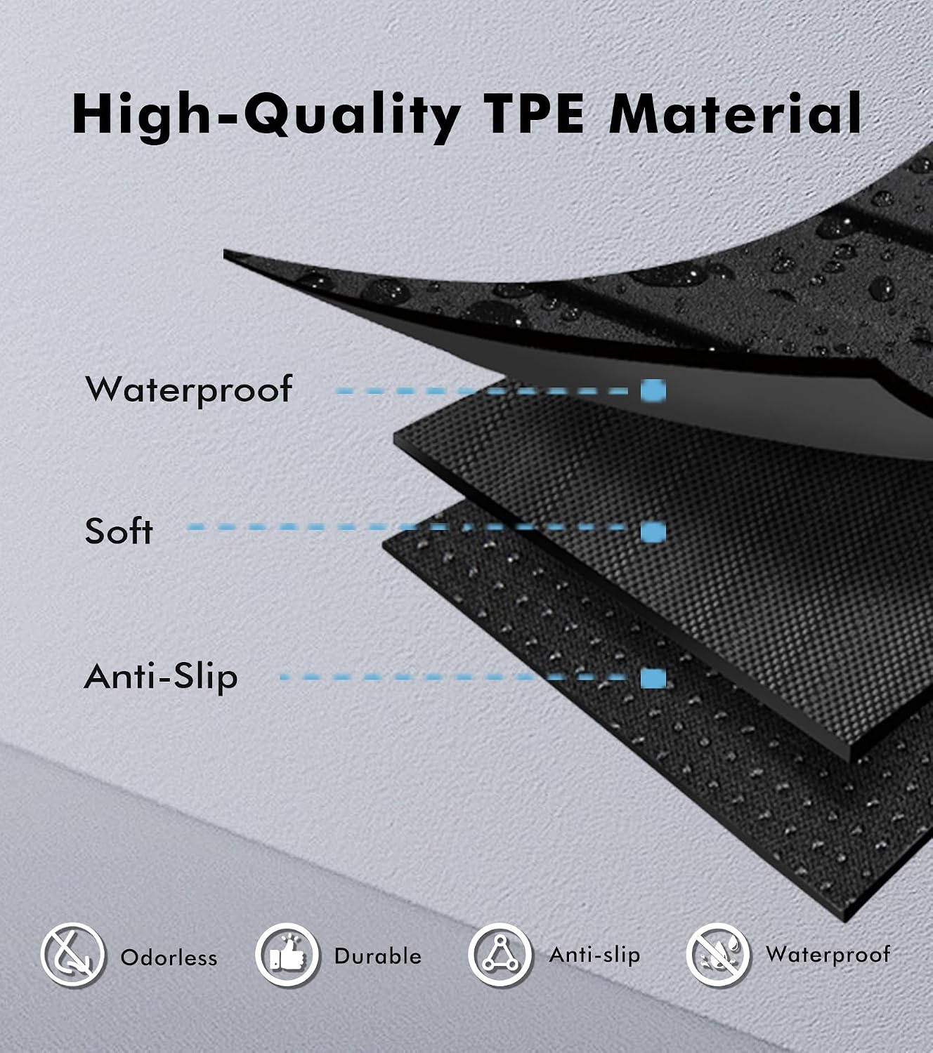 PM Auto Trunk Cargo Mat for Tesla Model Y 2021-2024 (5 Seat), Custom Fit TPE All-Weather Trunk Liner with Anti-Slip Backing, Waterproof Cargo Floor Protector