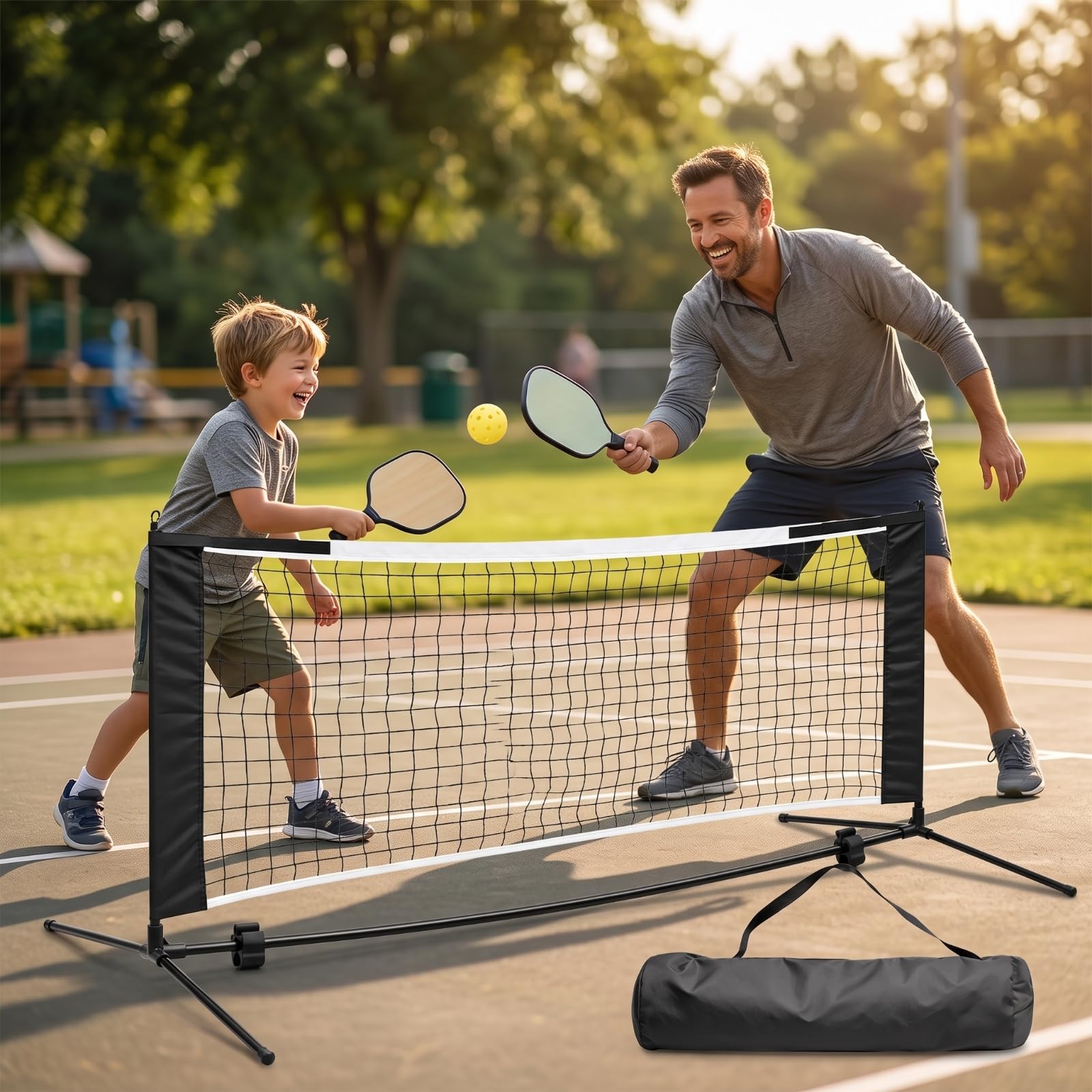 Pickleball mit Tragetasche freistehend Pickleball korrosionsbeständig System für H