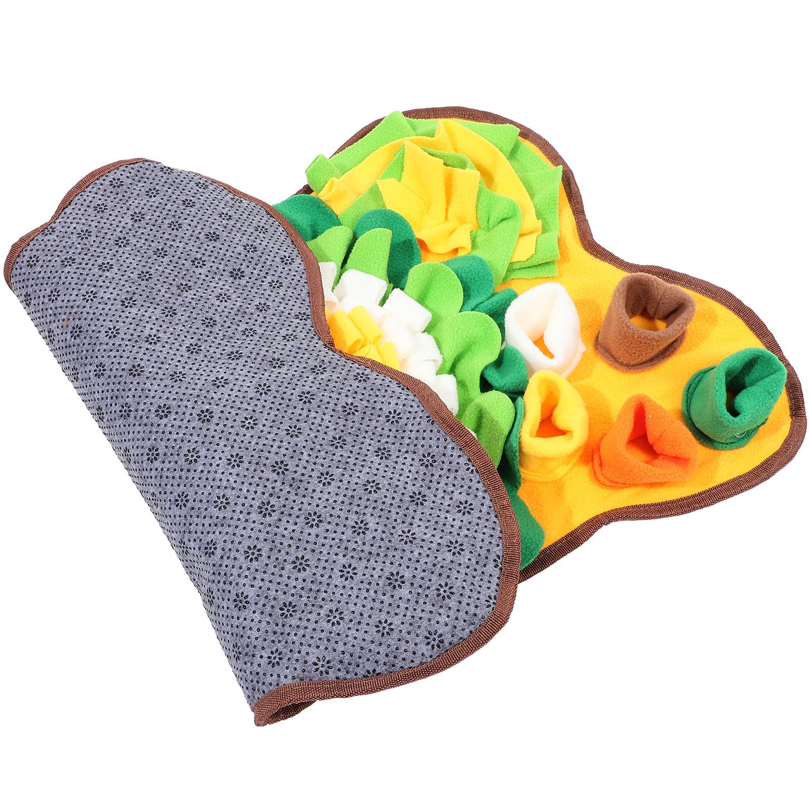 VALICLUD Almohadilla Olfativa para Entrenamiento Olfativo en Forma de Hueso, Estera de Forrajeo de Material de Algodón y Juego de Búsqueda de Comida para Perros para Cachorros