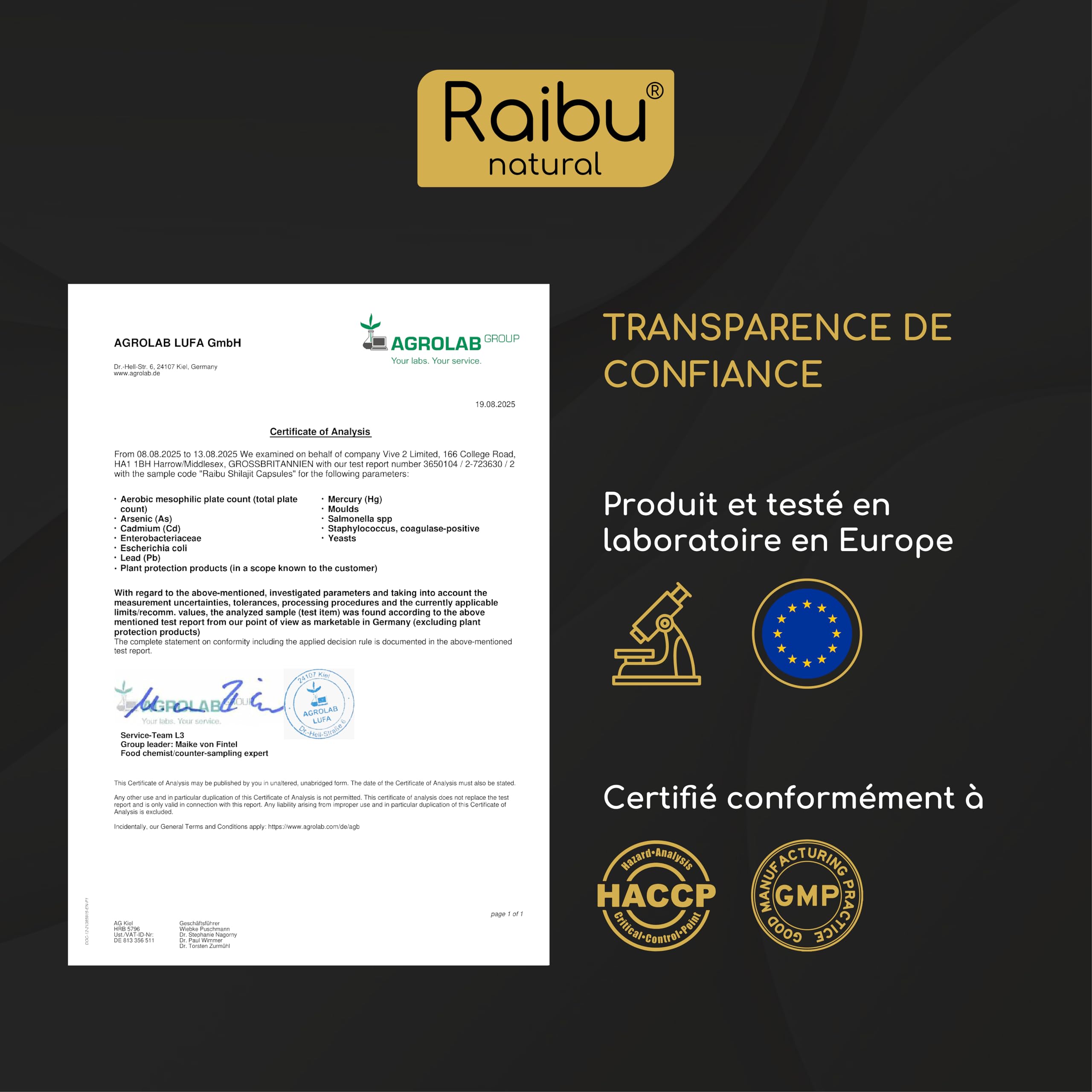 Shilajit Pur de l’Himalaya - 120 Gélules de Shilajit - Haute Concentration en Acide Fulvique et Acides Humiques - 1300 mg par Dose Quotidienne - Mumijo, Testé en Laboratoire, Sans Additifs