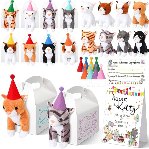 HyDren 33 Pcs Adopt Cat Party Favors Include Adoption Sign