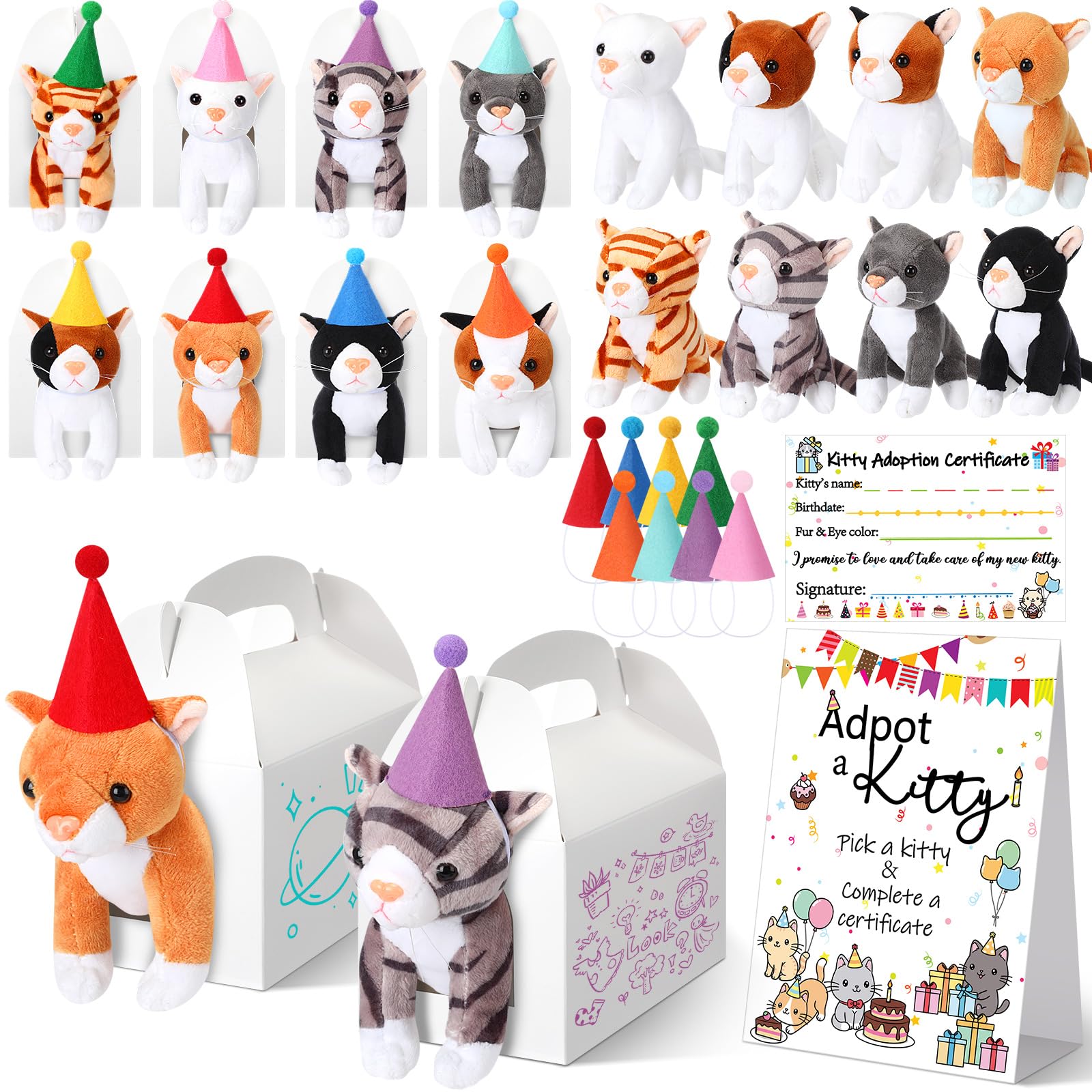 Hydren 33 Pcs Adopt Pet Party Favors Include Adoption Sign