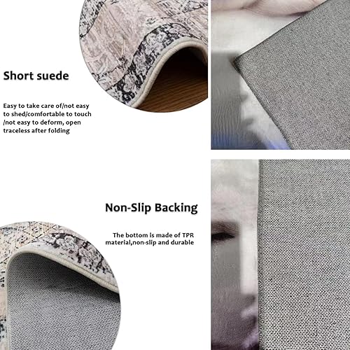 Miniatura 5 de Alfombras coloridas de lirio, alfombra moderna lavable a máquina, alfombra de sala de estar, suave y cómoda, resistente al desgaste y