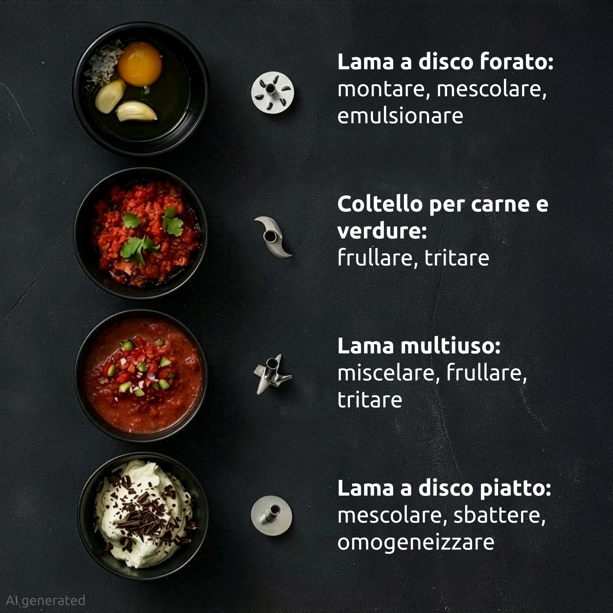 bamix Frullatore a immersione M350 MAXX incl. lama multiuso, per carni e verdure, frusta, frullino in acciaio inox, 300 watt, 2 velocità, Made in Switzerland, Nero/cromo