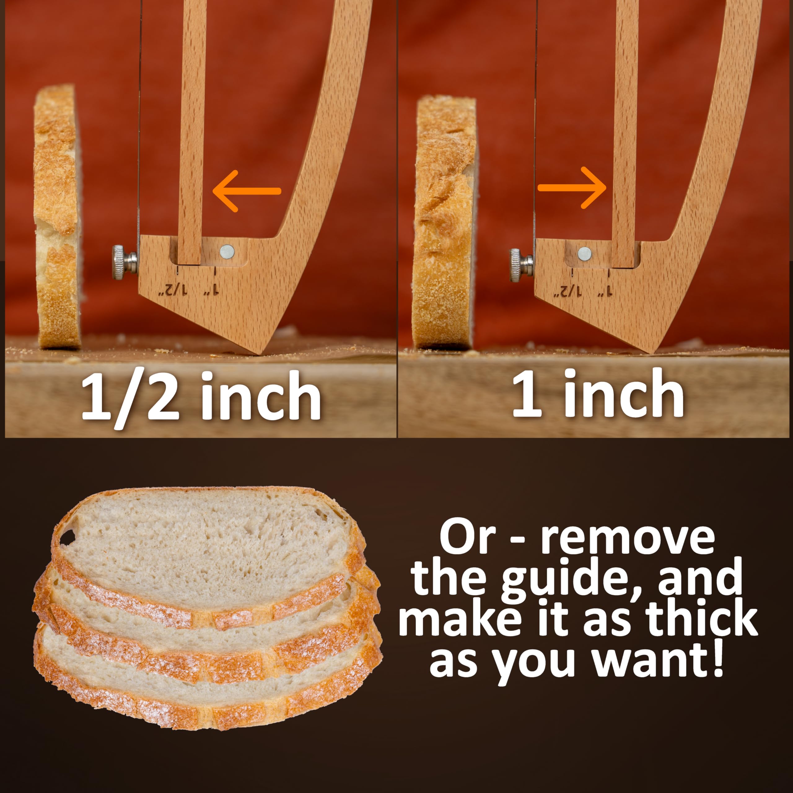 Adjustable Bread Knife - Perfect Slices Every Time -3
