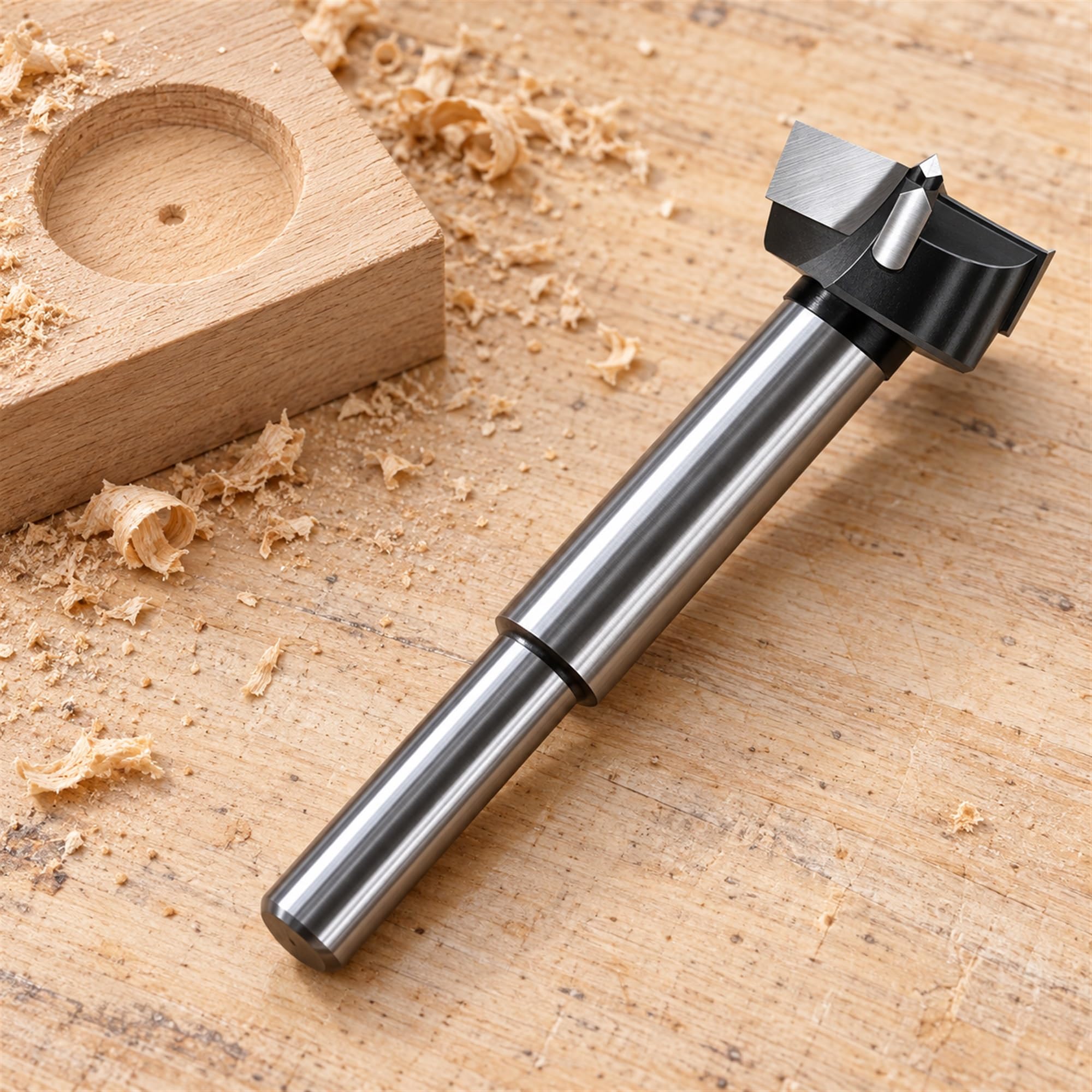 High Carbon Steel Wood Boring Bit, Hole Making Tool for Cabinet Assembly, Furniture Repairs and Home Woodworking