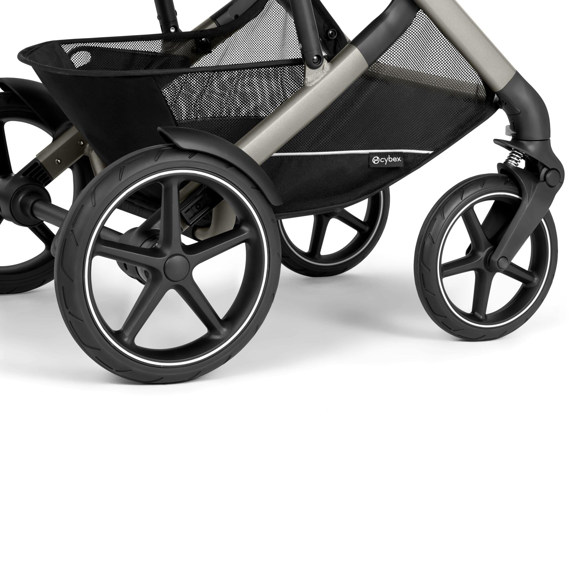 CYBEX Gold TALOS S LUX Kinderwagen, Ab Geburt bis 22 kg, Mit Offroad-Federung, verstellbarem Griff, ergonomischer Liegeposition, Moss Green
