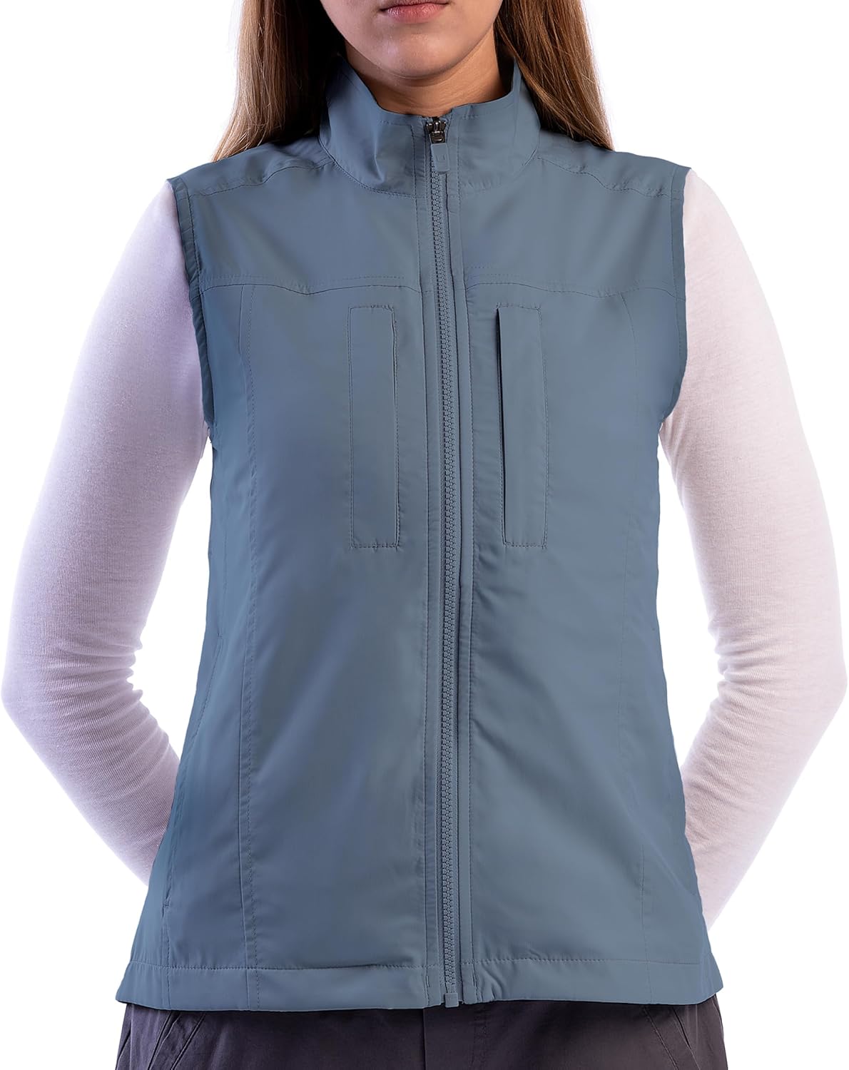SCOTTeVEST Featherweight Vest for Women - 16 Hidden Pockets - Lightweight Water Repellent for Travel & More