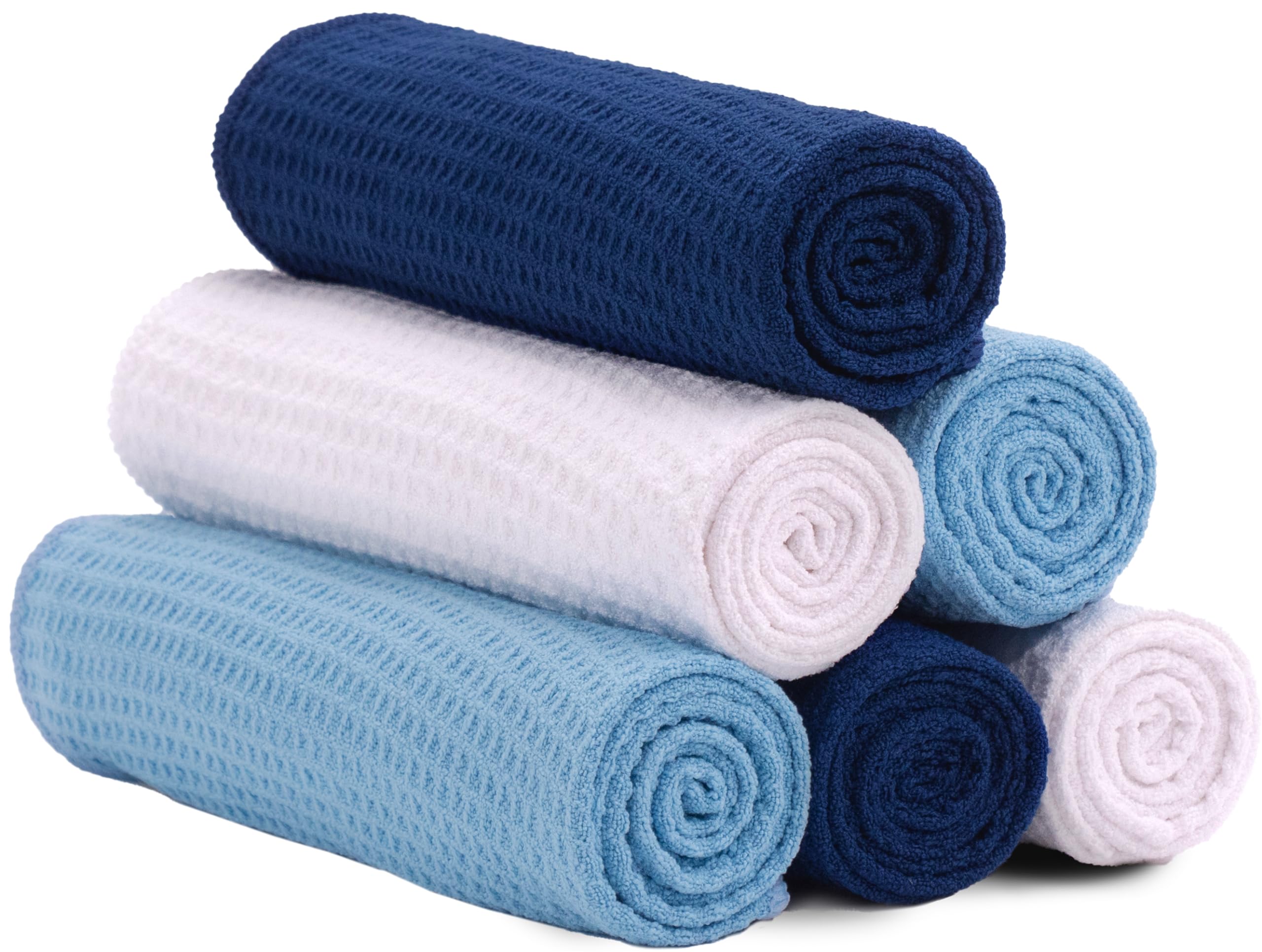 S&T INC. Microfiber Gym Towels, Yoga Towel for Home and Gym Bag, 16 Inch x 27 Inch, 6 Pack