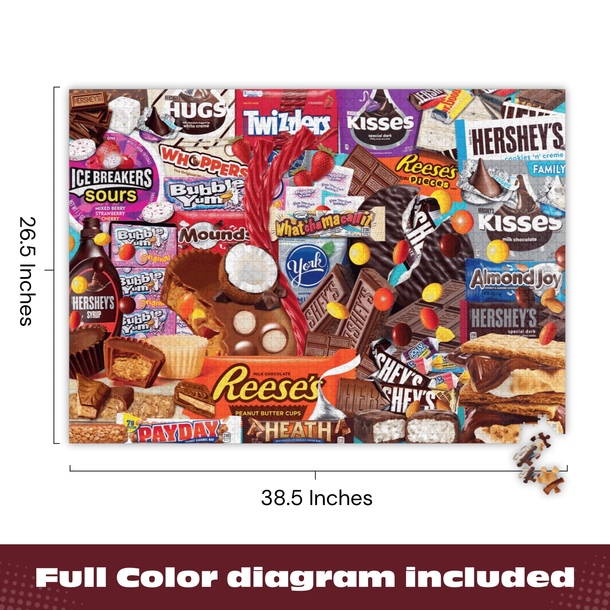 Buffalo Games - Hershey – Collage de Luxe – Puzzle de 2000 pièces pour Adultes – Puzzle Stimulant Parfait pour Les soirées de Jeu – Taille finie 38,50 x 26,50 cm