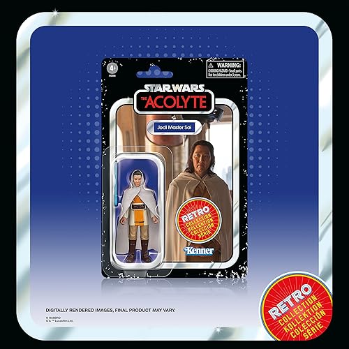 Miniatura 7 de STAR WARS Retro Collection The Acolyte - Paquete múltiple de figuras de acción coleccionables de 3.75 pulgadas, paquete de 6