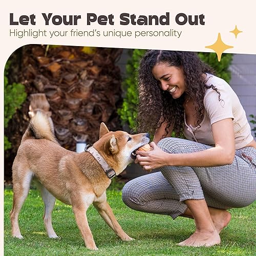 Miniatura 8 de Collar de perro para perros medianos y grandes, patrón acolchado de algodón con flores en collares de larga duración, ajustables, fuertes y