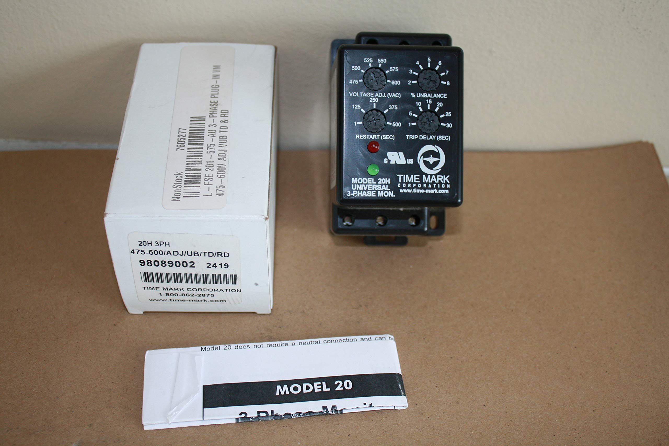 Time Mark 20-Series, 3-Phase-Monitor: Amazon.com: Industrial