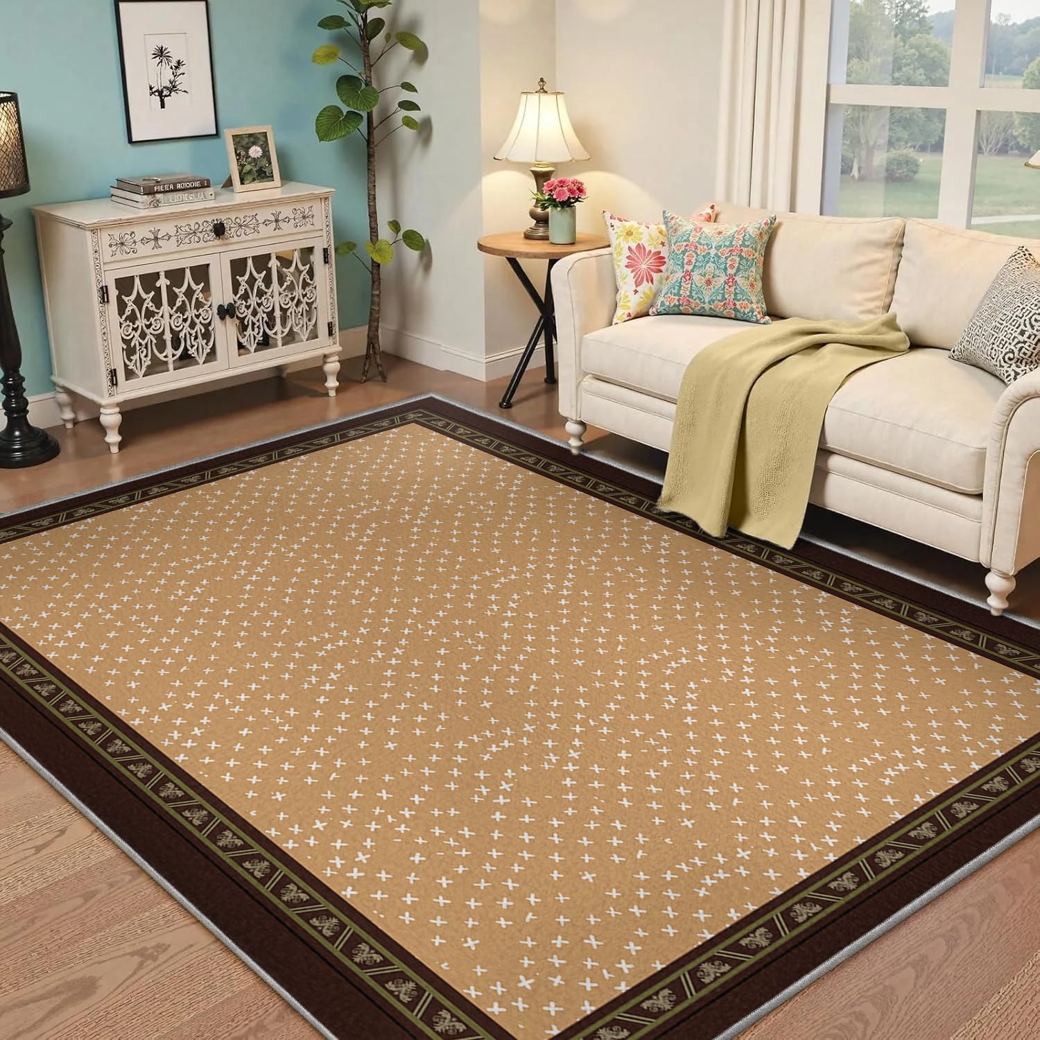Carpette abstraite contemporaine 120x180cm haute densité