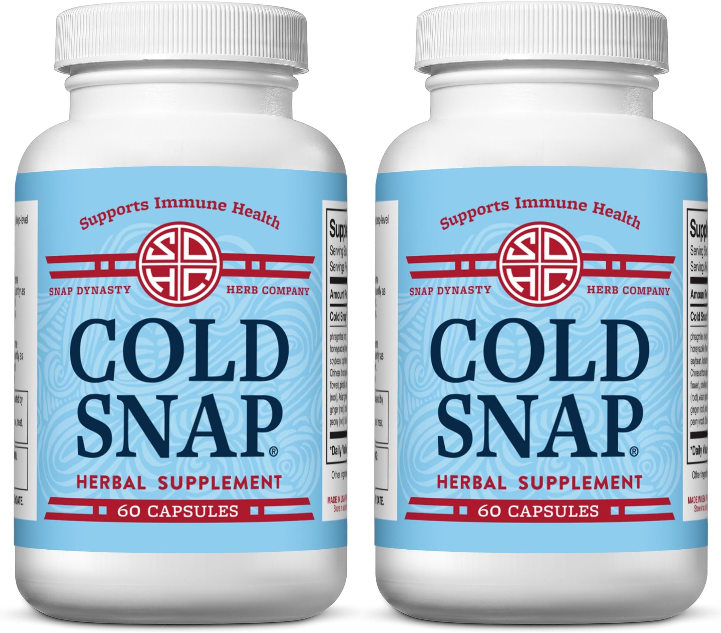 Snap Dynasty Herbal Immune Support Supplement Cold Snap, 60 Capsules
