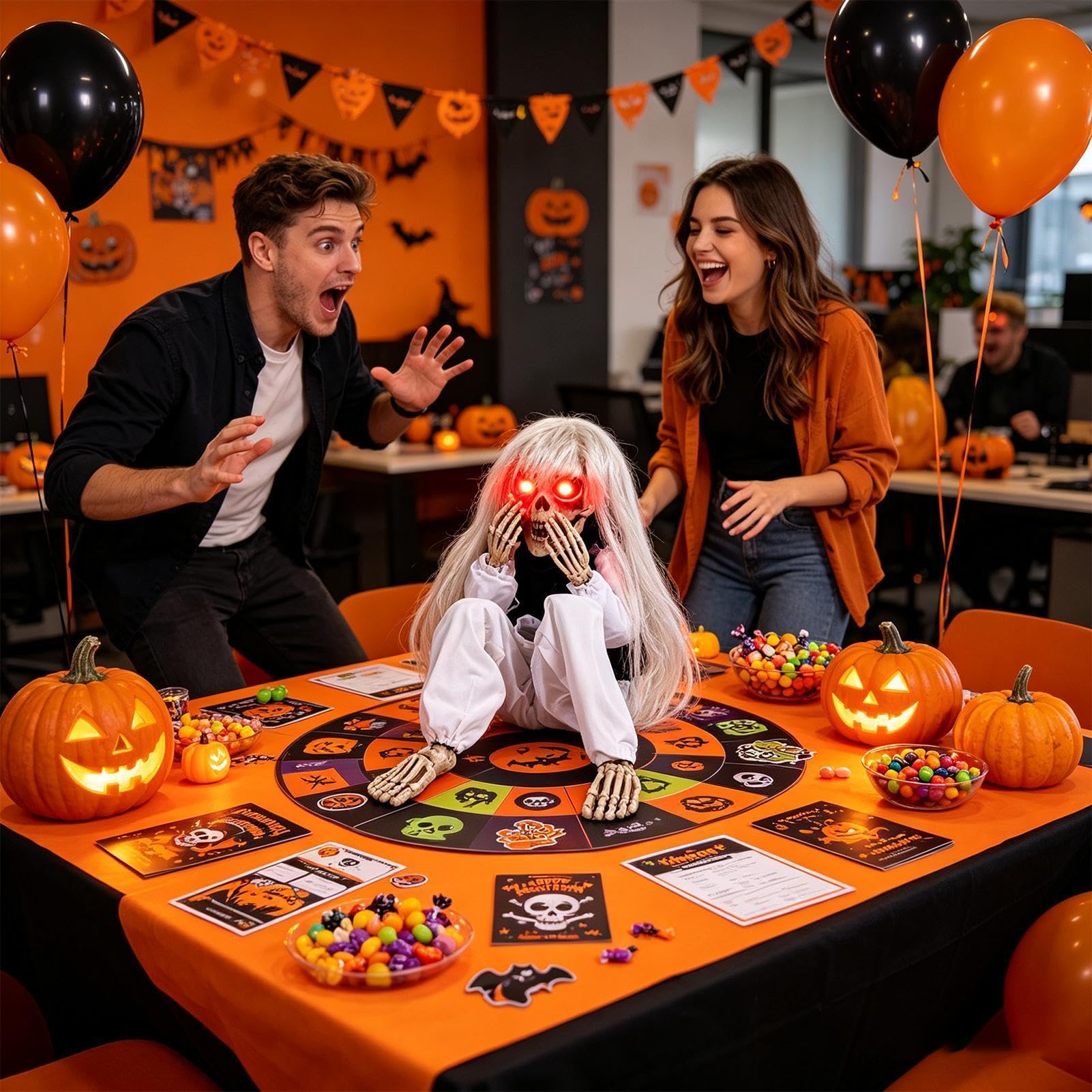 Decorazione Scheletro Halloween A Batteria Con Pianto Attivato Dal Suono | Decorazione Casa Infestata Per Casa Infestata Cimitero Bar Casa Soggiorno Ingresso