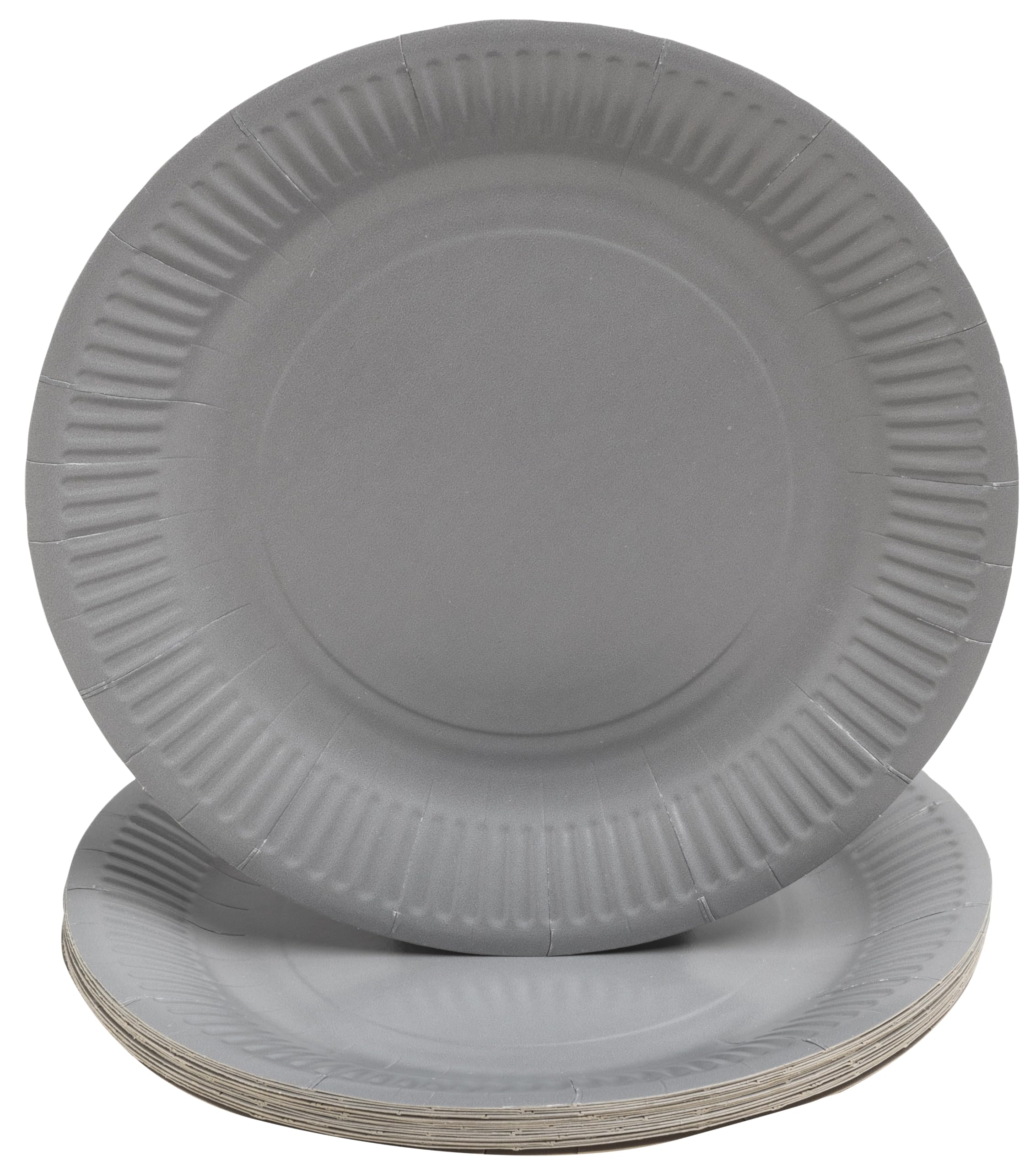 WHEN 21 Pro Tablecloth 79218i 20 Plates Diameter 23 cm Cardboard Grey, Pack de 20 sous film - Image 2