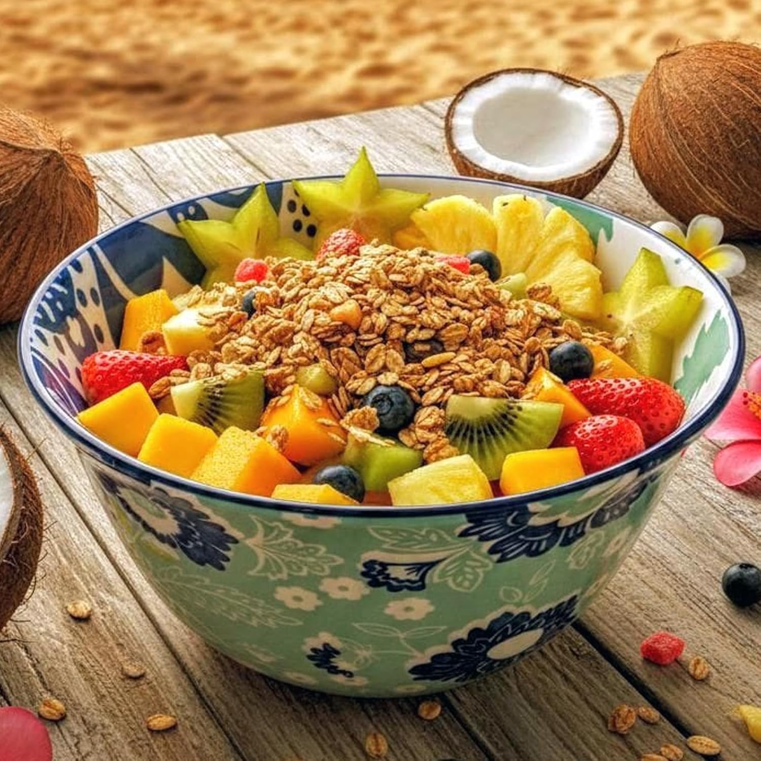 Set of 10 Ceramic Bowls 5 Inch Decorative Assorted Pattern Bowls for Salad, Snacks, Dessert & Prep