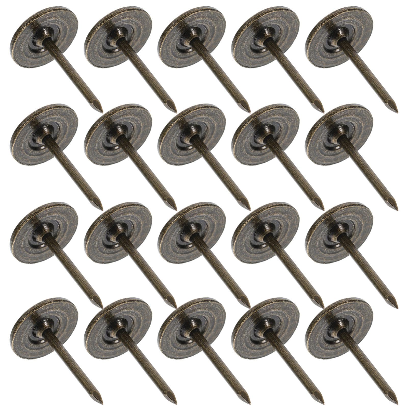 Unomor 100pcs Flat Thumb Tacks Decorative Iron Push for Wallpaper Fixing Nails Secure Wall Tacks for Hanging Posters