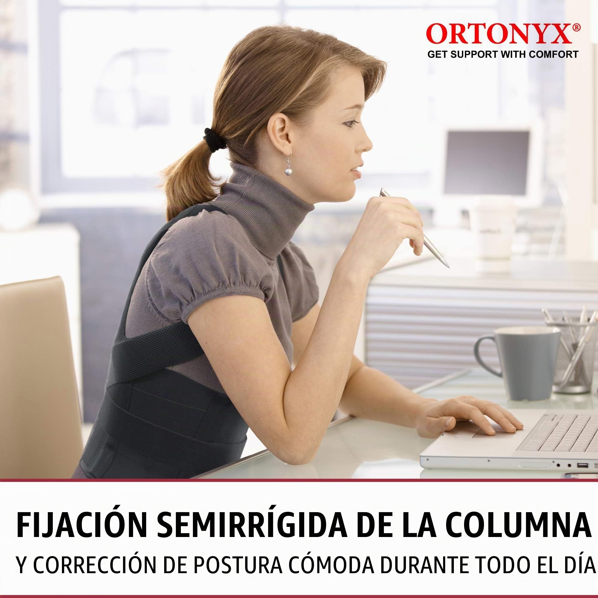 ORTONYX Cómodo Corrector de Postura Soporte de Espalda para Clavícula y Hombro, Totalmente Ajustable para Hombres y Mujeres / 656A-XXL
