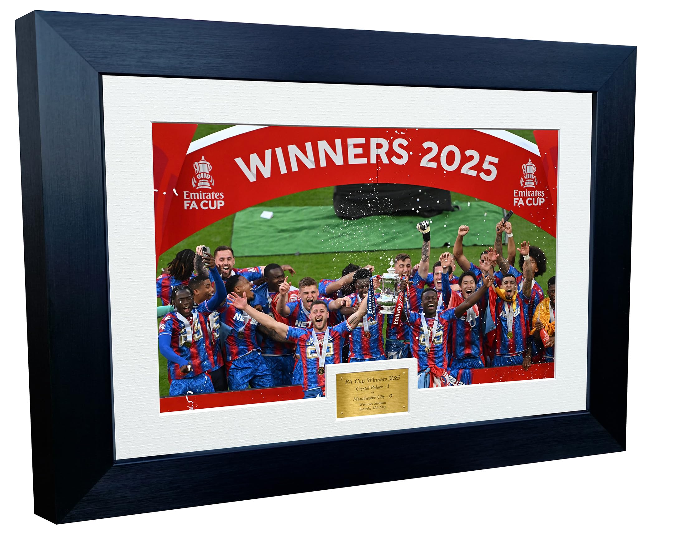Kitbags & Lockers Black 12X8 A4 Crystal Palace Fc Fa Cup Winners 2025 Celebration Eze Mateta Henderson Munoz Nketiah Picture Frame Photograph Photo Poster Football Soccer Gift