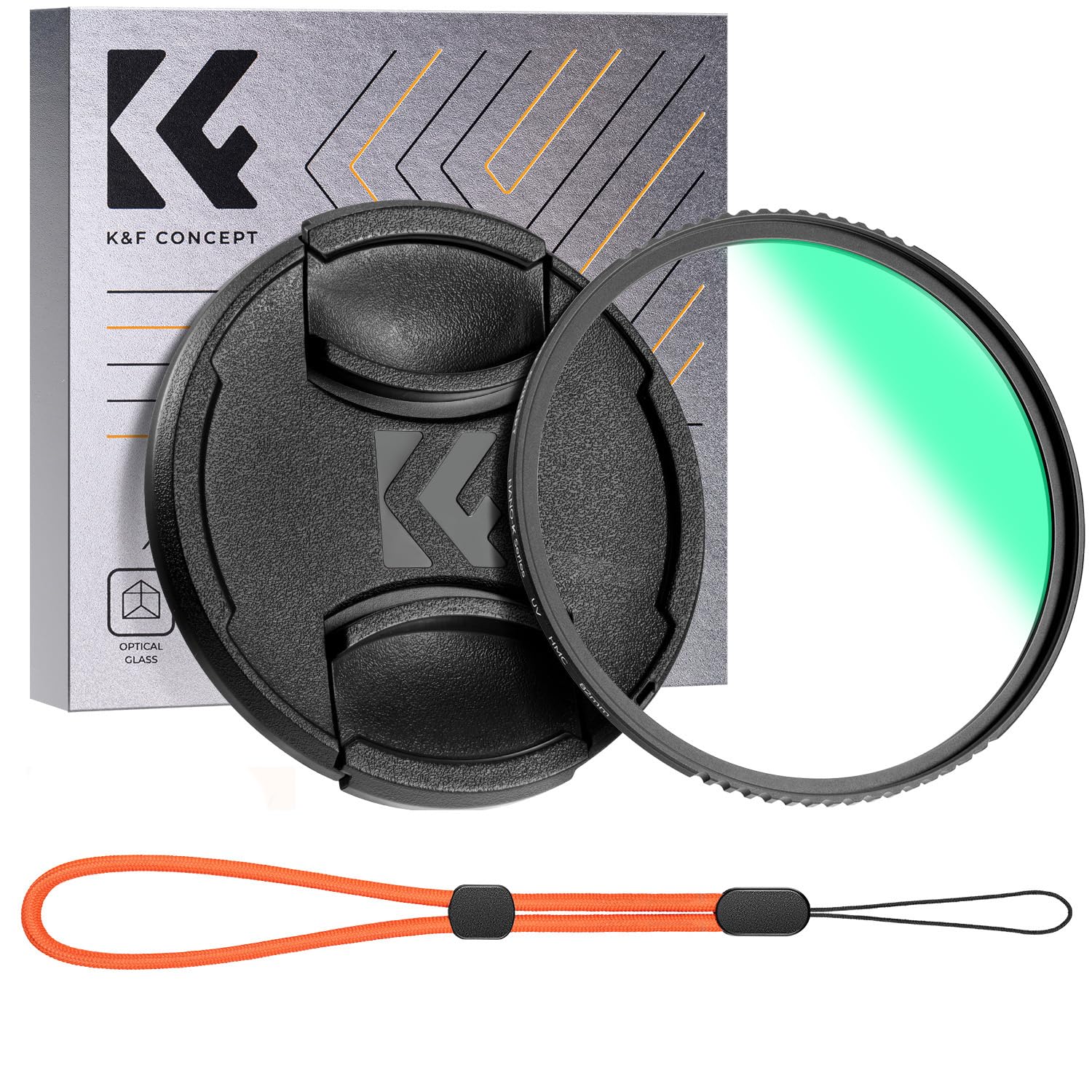 K&F CONCEPT 82MM UV Filter Ultra Slim Japan Optics Multi Coated Ultraviolet Protection Lens Filter with Lens Cap (Nano-K Series)