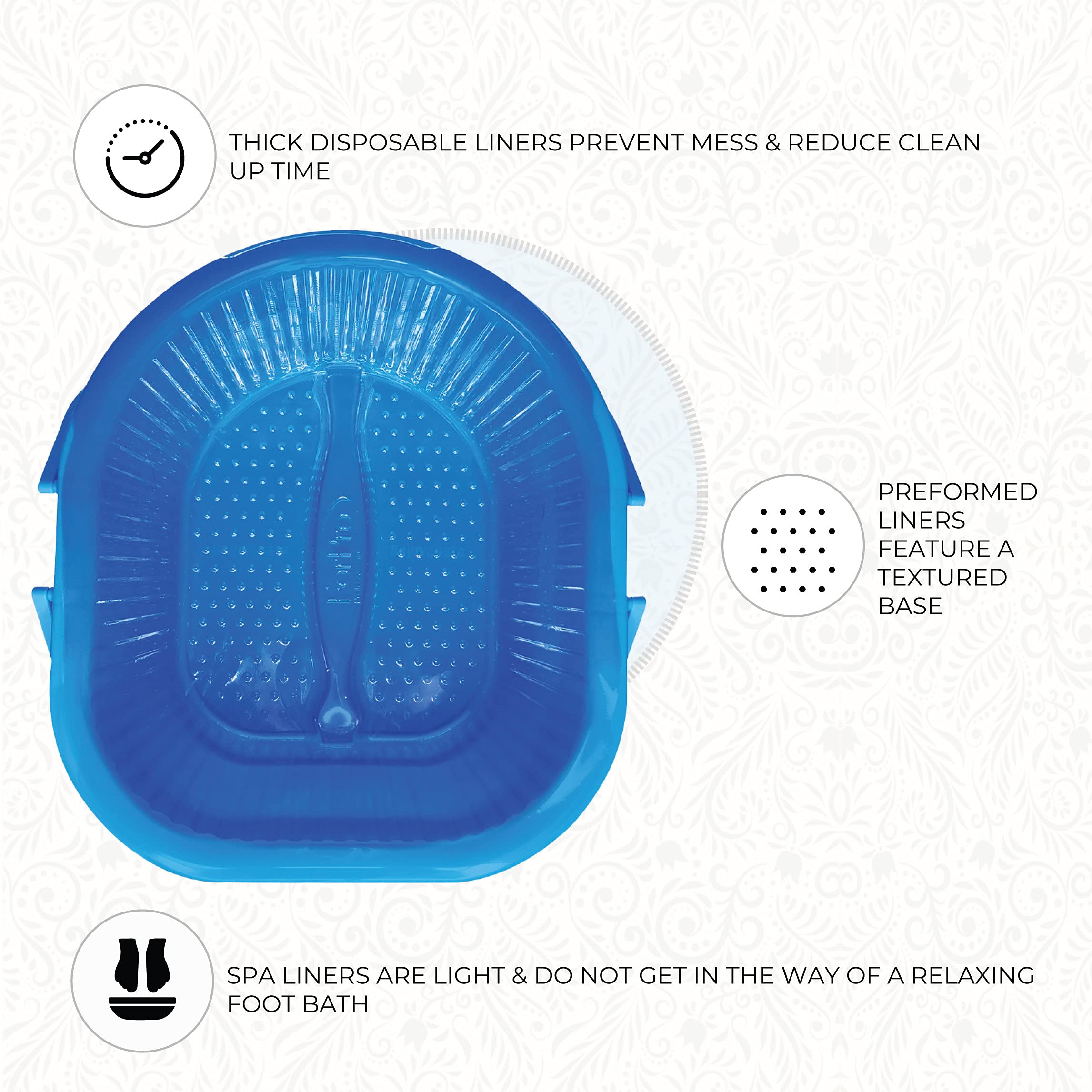 Rejuvenate Spa Foot Bath Replacement Liners, Thick Disposable Pedicure