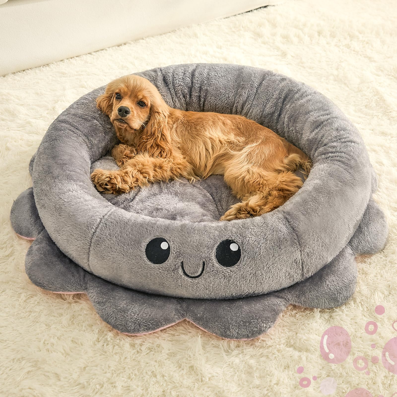 Jiupety Octopus Cuccia per cani, grigio, L