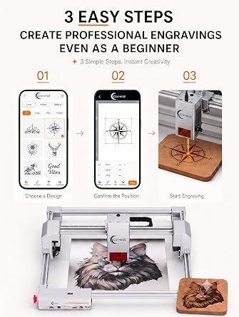 X1/JL9 20W Laser Engraver and Cutter with Air Assist, Laser Engraving Machine for Wood Metal Acrylic Glass Stone, Powerful DIY CNC Laser Cutter 11.8 x 11.8 20000mW Class1