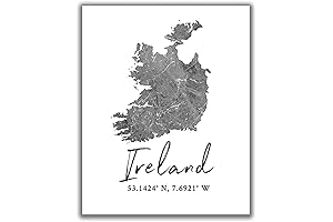 Map of Ireland Wall Art Print - Decorate Your Irish Dreamscapes