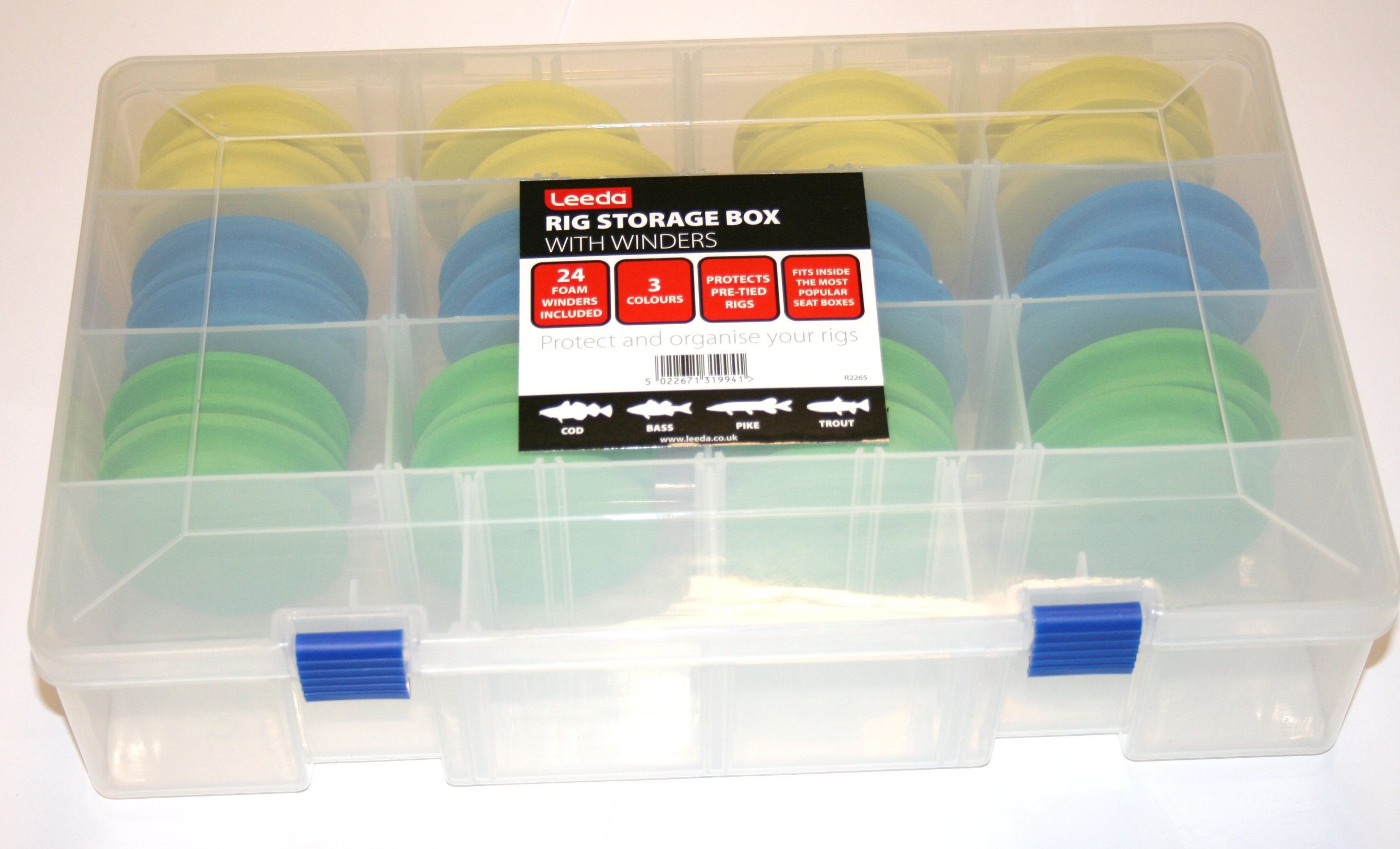 Rig Box + 24 Foam Winders Clear,