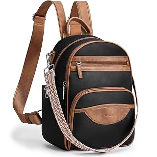 SYTRAH Small Backpack Purse for Women, Mini Backpack Vegan Leather with RFID Blocking & Tablet Pocket Cute Shoulder Handbag - Amazon product rated Grade A