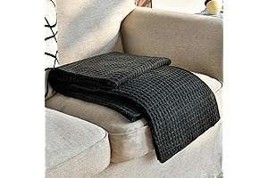 Black Waffle Knit Throw Blanket: Ultimate Comfort and Warmth